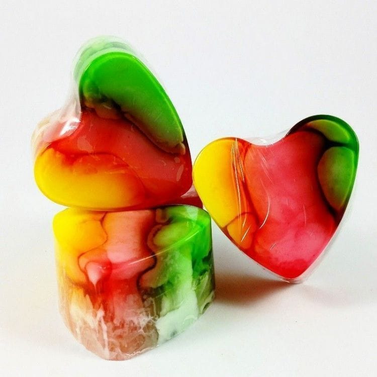 jabon-forma-corazon-chicle